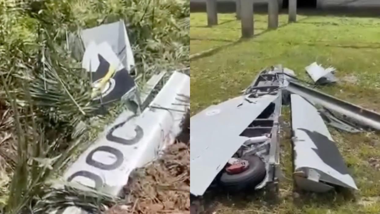 Footage of the aircraft wreckage surfaced on various online platforms