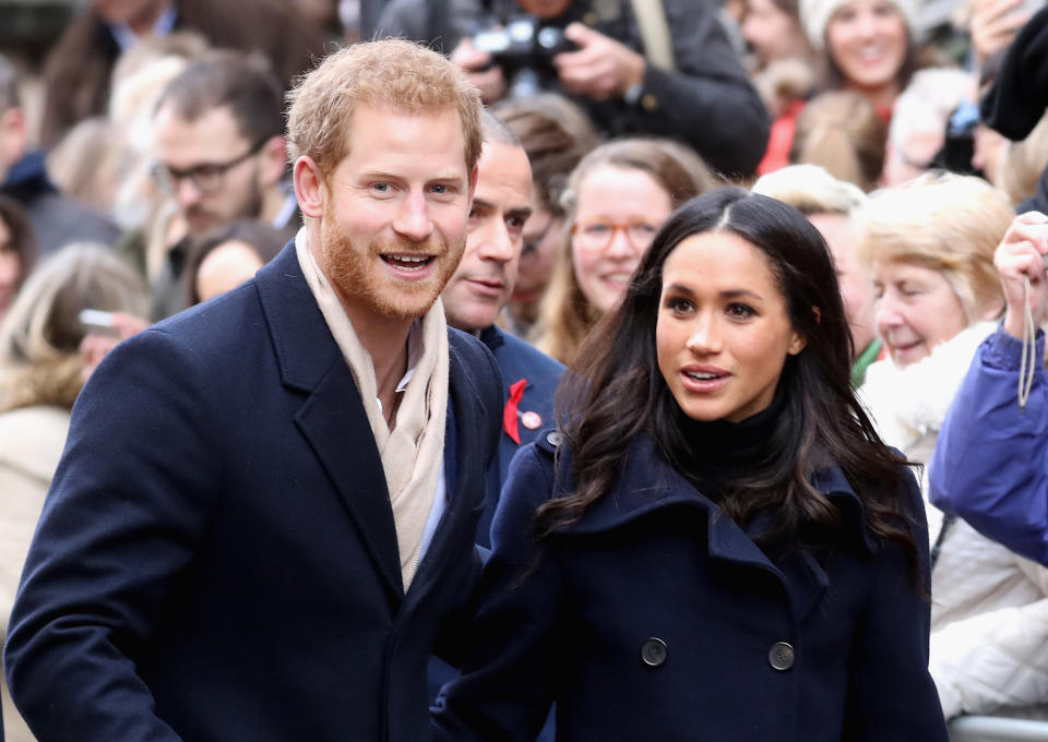 Prince Harry and Meghan Markle attend an engagement together in 2017