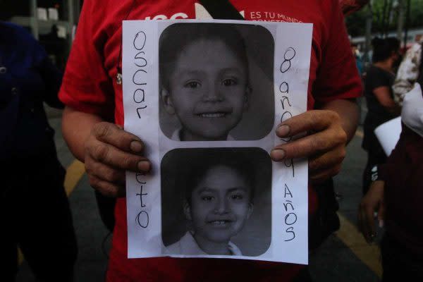 Protesta por niños desaparecidos en CDMX