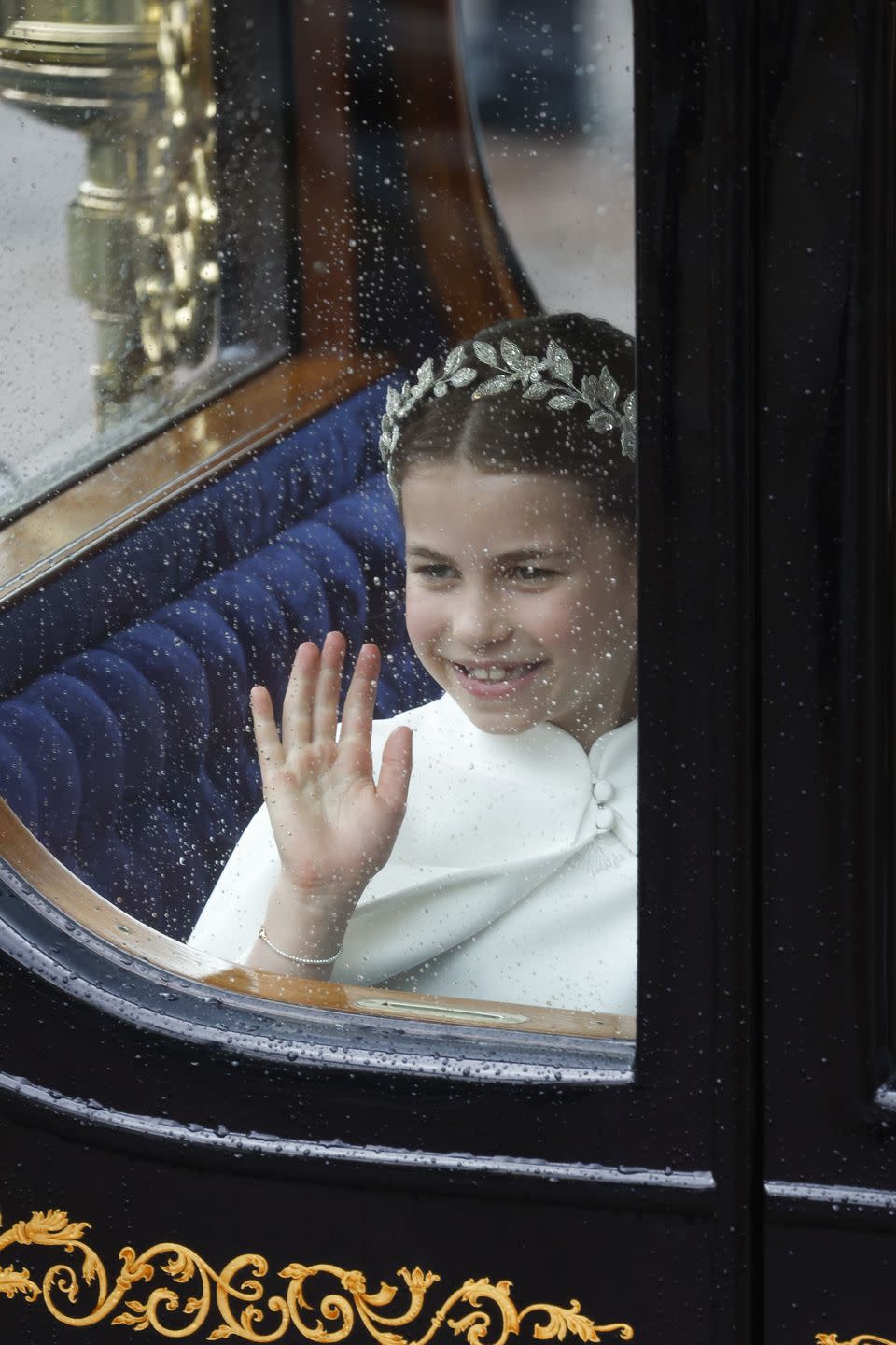 london, england may 06 princess charlotte departs the coronation of king charles iii and queen camilla on may 06, 2023 in london, england the coronation of charles iii and his wife, camilla, as king and queen of the united kingdom of great britain and northern ireland, and the other commonwealth realms takes place at westminster abbey today charles acceded to the throne on 8 september 2022, upon the death of his mother, elizabeth ii photo by john phillipsgetty images