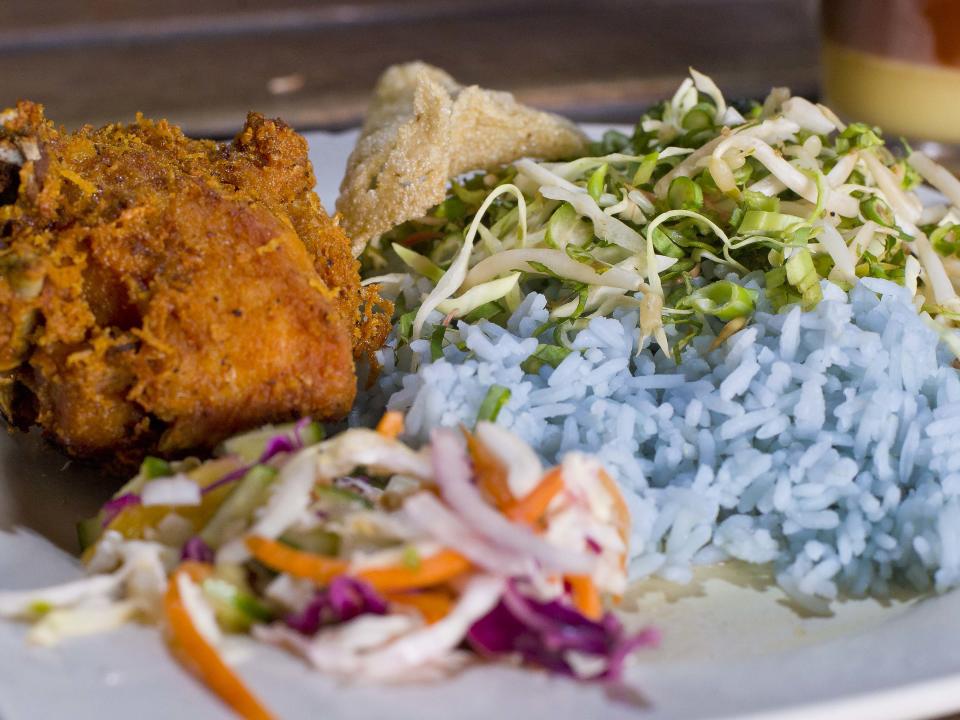 Nasi kerabu. (PHOTO: Getty Images)