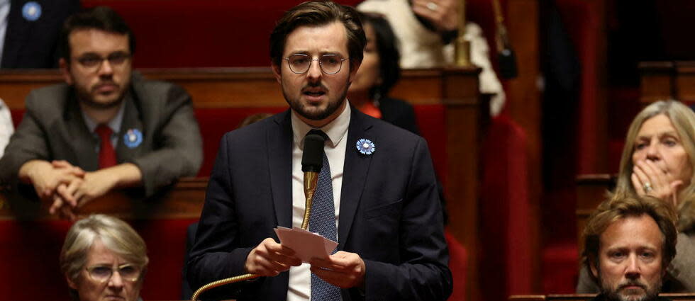 Philippe Brun à l'Assemblée nationale, le 8 novembre 2022.  - Credit:THOMAS SAMSON / AFP