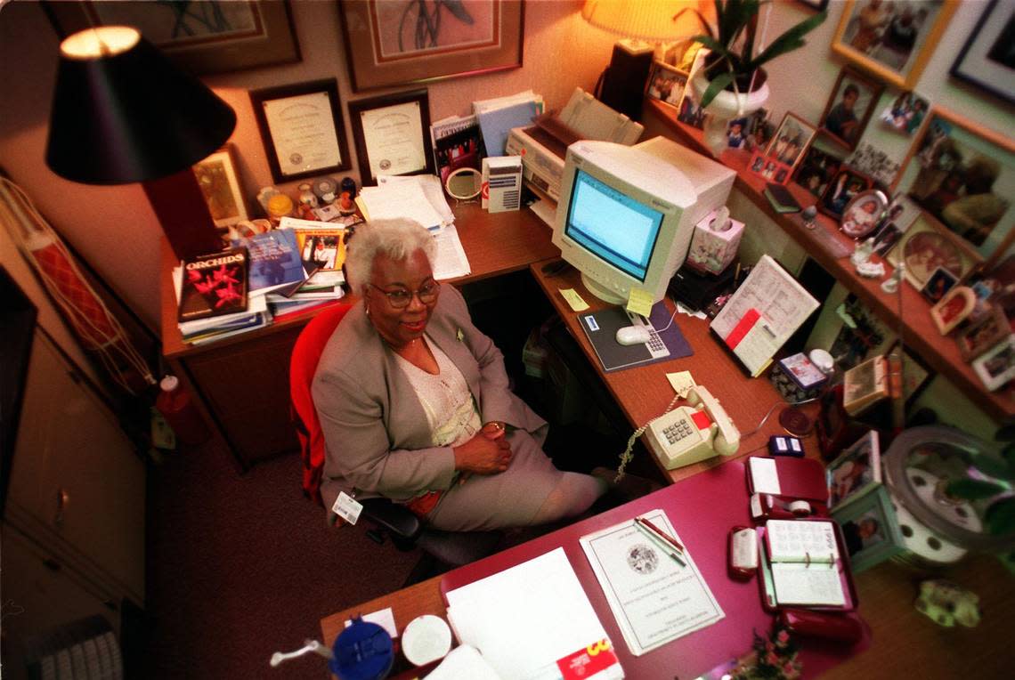 Civic activist Leona Ferguson Cooper in her office in Coral Gables in a file photo from Jan. 29, 1998.