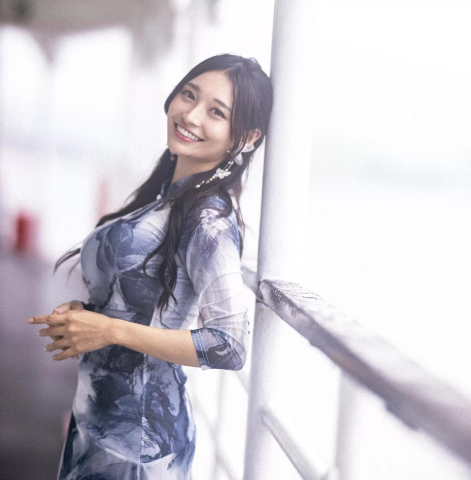 圖說：網紅歌手祈錦鈅出席21日活動發佈會，開心的表示「杭州。我來了」