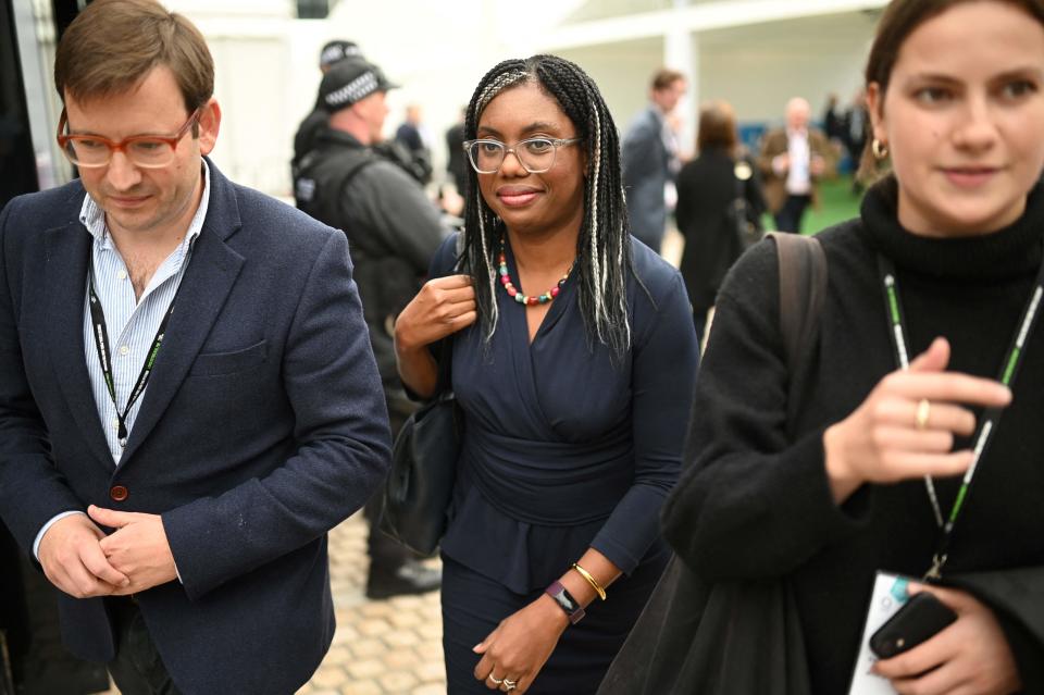 Kemi Badenoch arrives (AFP)