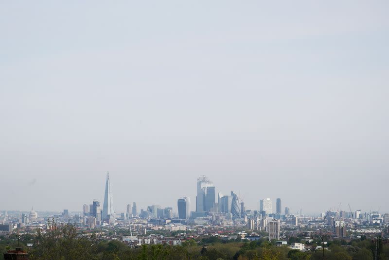 FILE PHOTO: A general view of The Shard and the financial district in London