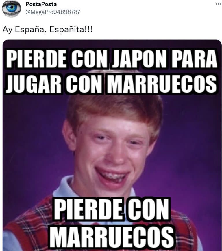 Los memes de la eliminación de España ante Marruecos