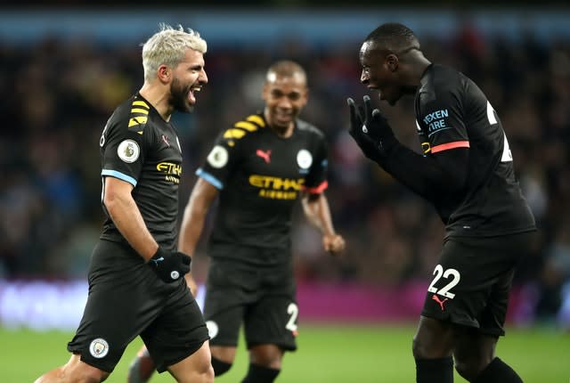 Manchester City striker Sergio Aguero, left, surpassed Arsenal great Thierry Henry as the highest-scoring foreign player in Premier League history after claiming a hat-trick in a 6-1 demolition of Aston Villa. The Argentina international moved on to 177 top-flight strikes following his treble at Villa Park, two ahead of Henry. Aguero also claimed the outright record for Premier League hat-tricks, moving on to 12, one ahead of Alan Shearer 