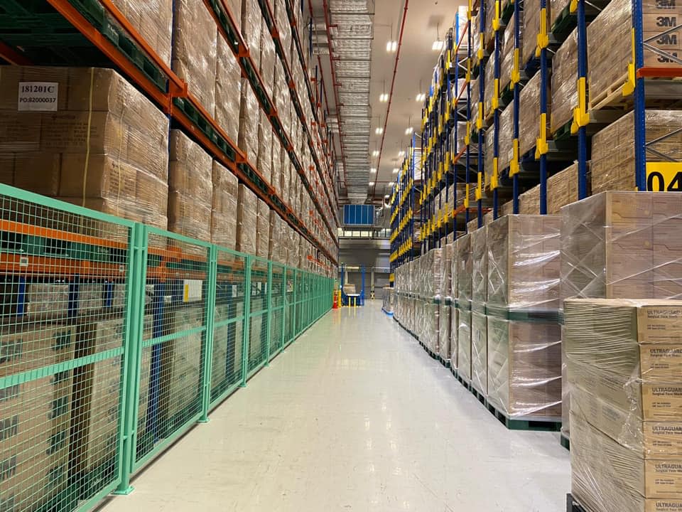 One of the warehouses with masks stockpile in Singapore, which Senior Minister of State for Health Lam Pin Min checked on during the Wuhan coronavirus outbreak. (PHOTO: Lam Pin Min/Facebook)