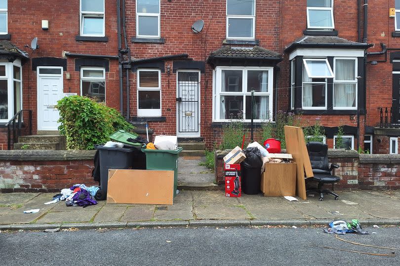 Household rubbish left in Trelawn Avenue, Headingley. -Credit:Helen Haigh