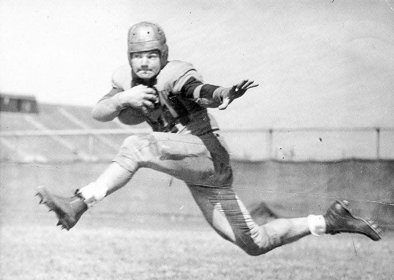 Nile Kinnick in his football uniform.