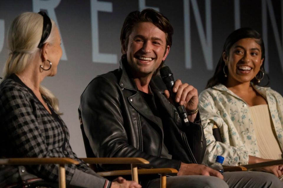 Helen Mirren, Brandon Sklenar and Aminah Nieves (Ted Soqui)