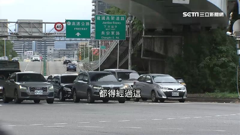 以台北市大安區為例，員警鎖定高架、國道匝道口做臨檢。