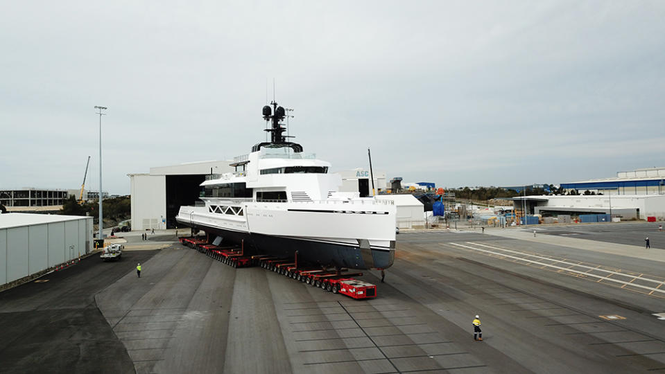 The 280-footer left Silver’s yard in Western Australia on September 3. - Credit: Silver Yachts