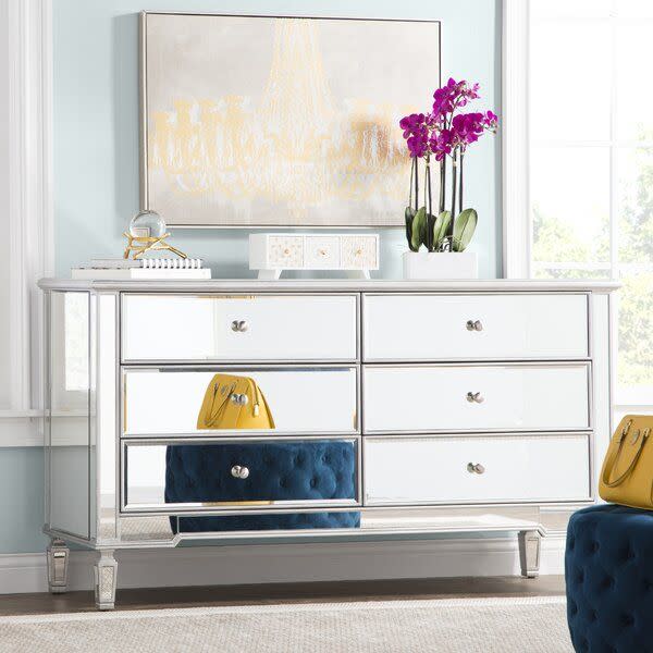 15) 6-Drawer Double Dresser