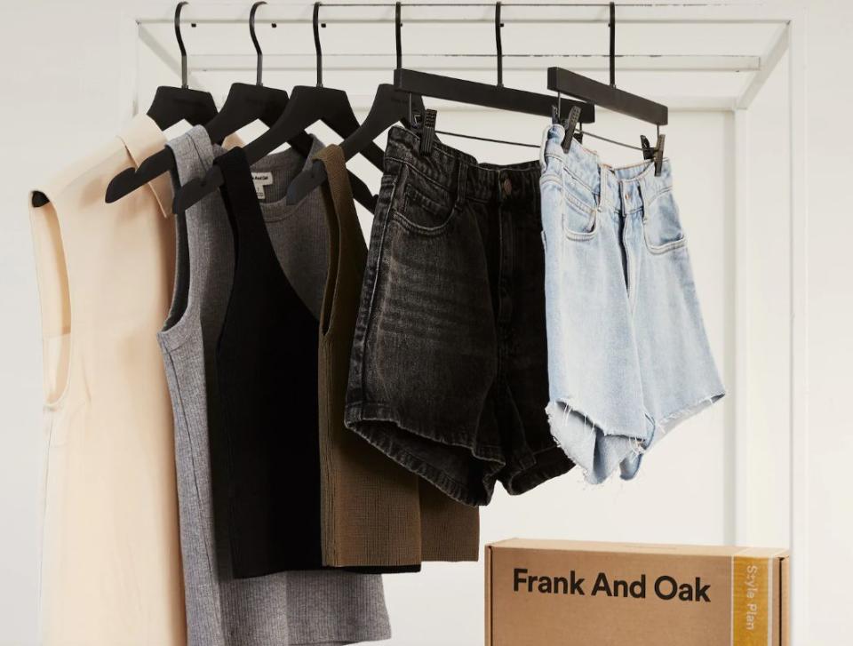 <a href="https://fave.co/2vzUC0d" target="_blank" rel="noopener noreferrer">Frank and Oak</a> is focused on eco-friendly fashion. If you don't feel like planning out your outfits too much, the brand has a <a href="https://fave.co/2vzUC0d" target="_blank" rel="noopener noreferrer">monthly subscription box</a> called "Style Plan." A stylist picks out choices for you based on your answers to a style quiz. You can skip or customize your box <a href="https://fave.co/2vzUC0d" target="_blank" rel="noopener noreferrer">before it ships</a> and get 30 days to decide if you want to pay for those picks. <br /><br />Check out <a href="https://fave.co/2vzUC0d" target="_blank" rel="noopener noreferrer">Frank and Oak's monthly membership</a>.