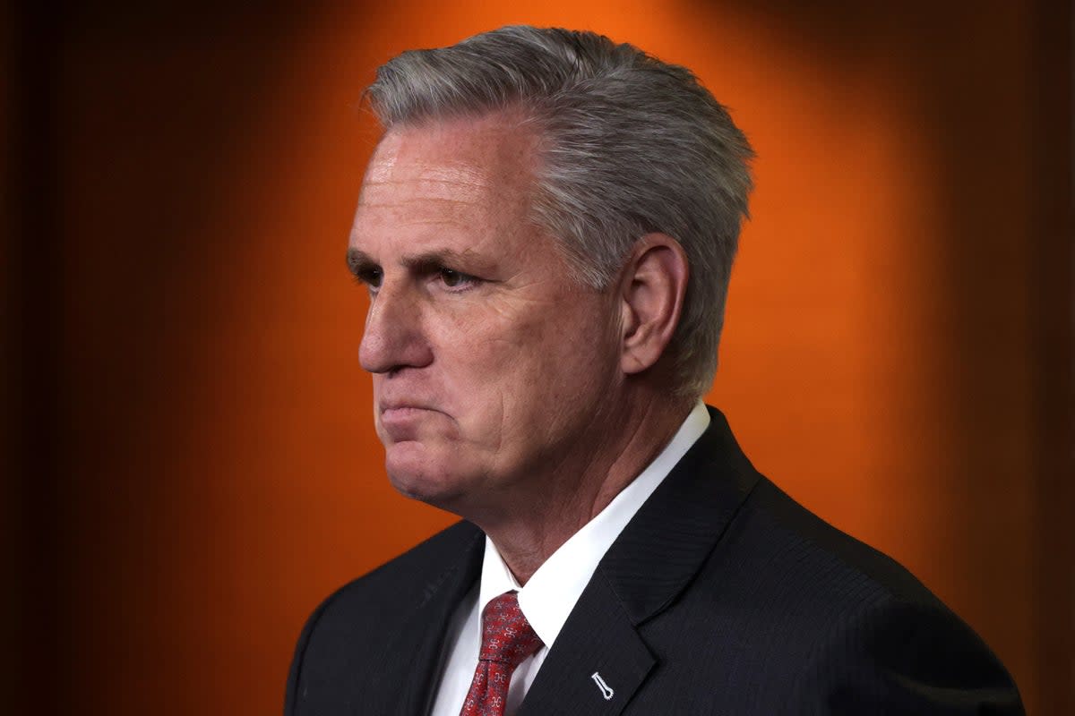 Former GOP House Speaker Kevin McCarthy slammed members of his own party for shooting themselves in the collective foot with ugly racial attacks on VP Kamala Harris (Getty Images)