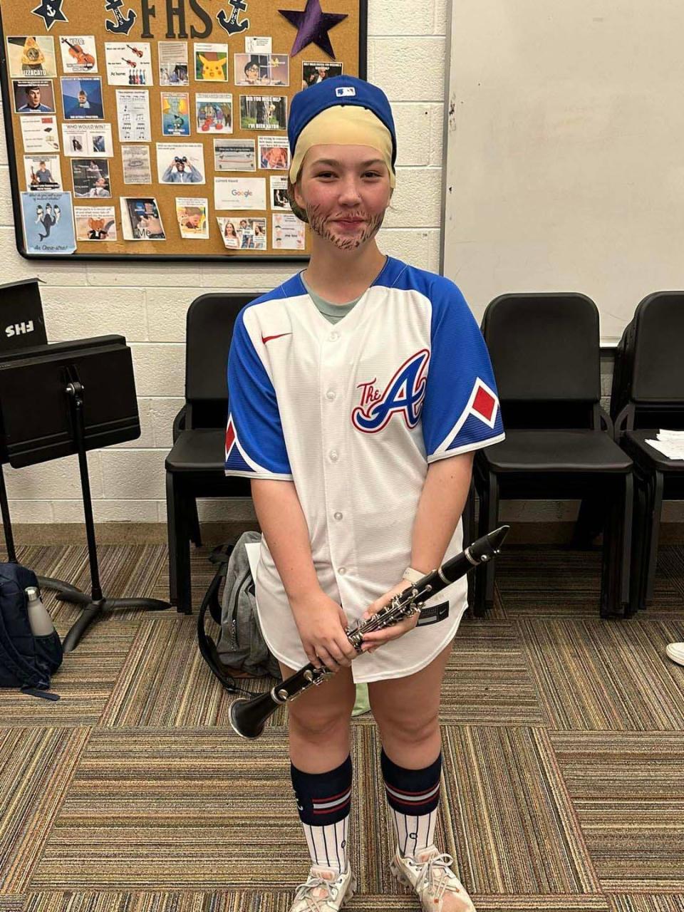 Farragut High School Marching Admirals start off week two of band camp with “Dress Like a Band Director Day.” Gracie Scruggs wins the nod as best dressed band director, July 24, 2023.