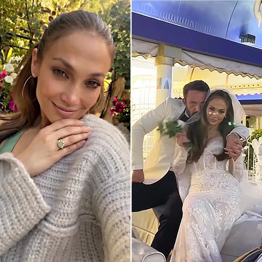 Jennifer Lopez Shares Never Before Seen Pics of Her Engagement Ring and Wedding Dress