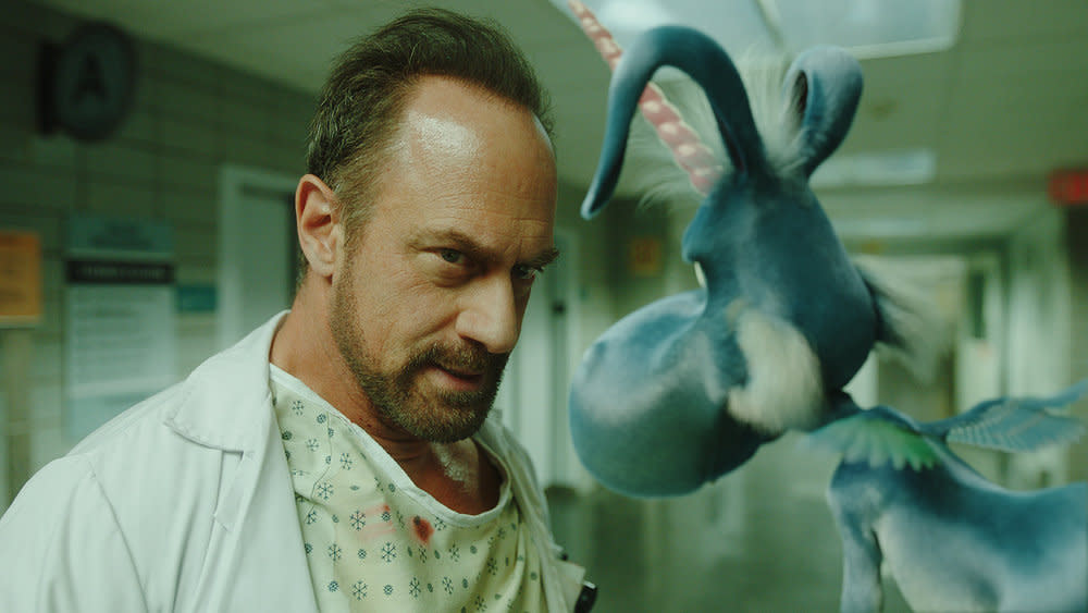 Chris Meloni as Nick Sax, Patton Oswald as Happy. (Photo: Syfy)