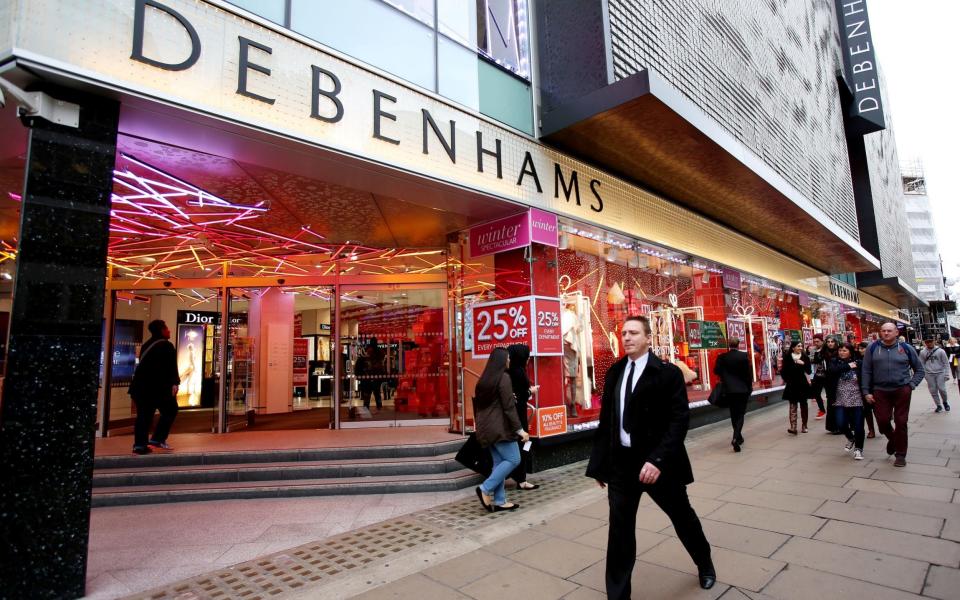 Debenhams on Oxford Street. The retailer has issued three profit warnings this year - Clara Molden