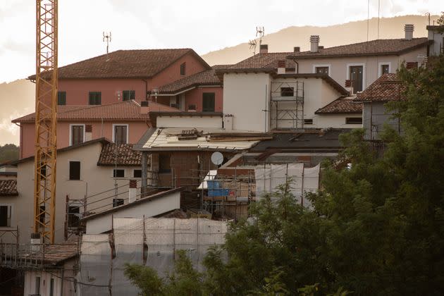 An active costruction site in L'Aquila, Italy, on October 5, 2020. On october 5 in Italy there is the possibility to ask the 110% superbonus for energy efficiency (Photo by Lorenzo Di Cola/NurPhoto via Getty Images) (Photo: NurPhoto via Getty Images)