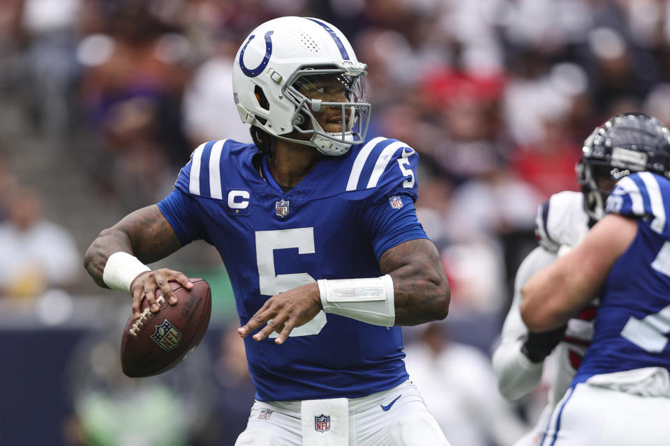 Anthony Richardson of the Indianapolis Colts missed the team's Week 3 game. (Photo by Perry Knotts/Getty Images)