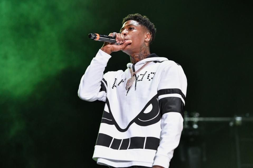 NBA YoungBoy performs during Lil WeezyAna in 2018 in New Orleans. Getty Images