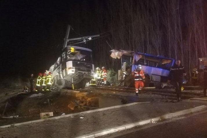 France crash: 'At least four children dead, 19 more injured' after train collides with school bus, reports say