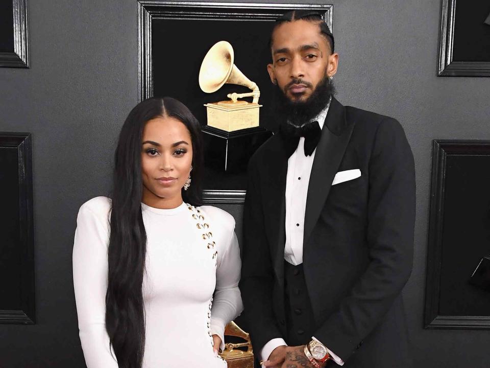 Steve Granitz/WireImage Lauren London and Nipsey Hussle in 2019