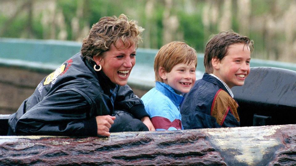 When she rode the log flume with Prince Harry and Prince William