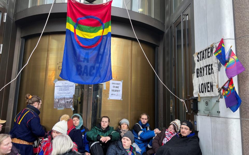 Greta Thunberg attends a demonstration against the Fosen wind turbines not being demolished, which was built on land traditionally used by indigenous Sami reindeer herders - Gwladys Fouche/Reuters