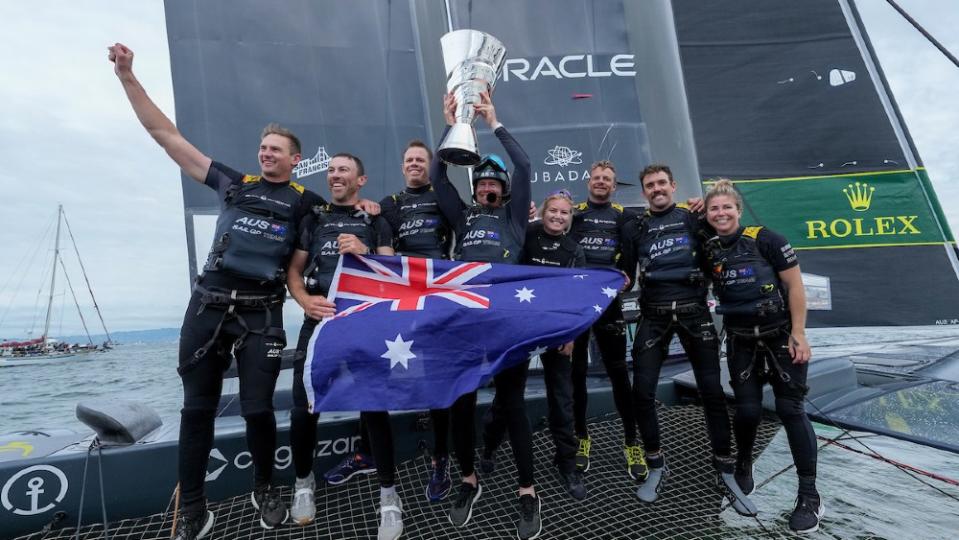 Australia won the grand prize for last season’s sailing, placing third in the Impact League. This year, the Aussies claimed the first two events in Bermuda and Chicago. - Credit: Courtesy SailGP