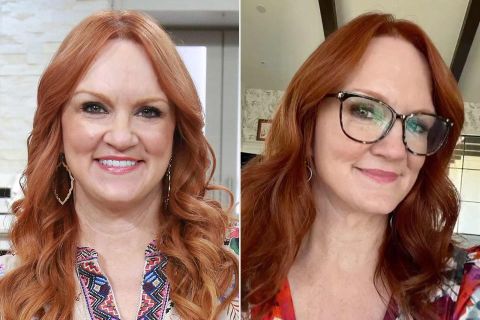 <p>Ree Drummond/Instagram</p> Ree Drummond shares off her hair transformation in before and after photos on Instagram.