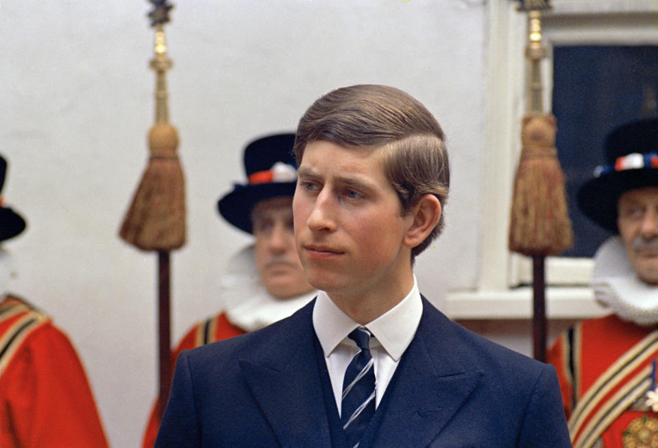 FILE - In this March 25, 1968 file photo, Britain's Prince Charles is photographed in London. Prince Charles turns 70 Wednesday, Nov. 14, 2018, and his destiny is to be king, a position he will automatically assume on the death of his 92-year-old mother, Queen Elizabeth II. (AP Photo/Peter Kemp, File)