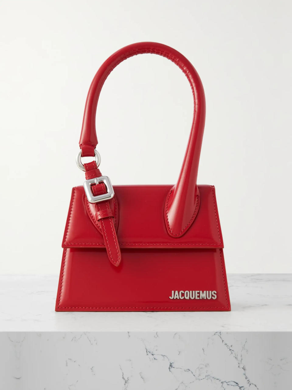 JACQUEMUS Le Chiquito Moyen medium patent-leather tote