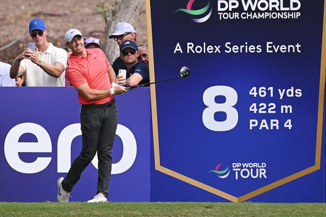 McIlroy tee shot lands on spectator's lap in Dubai