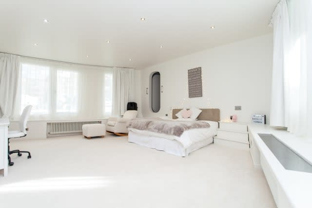 One of the large bedrooms