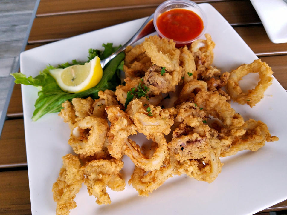 <div><p>"Calamari. If you worked in a restaurant cleaning them and prepping them to cook, you would know. They come with all kinds of crap in them, and they smell terrible when spoiled raw. Never again."</p><p>—<a href="https://www.reddit.com/user/Sleepdprived/" rel="nofollow noopener" target="_blank" data-ylk="slk:u/Sleepdprived;elm:context_link;itc:0;sec:content-canvas" class="link ">u/Sleepdprived</a></p></div><span> Photo By Cathy Scola / Getty Images</span>