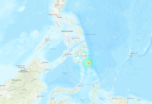 usgs phlippines earthquake