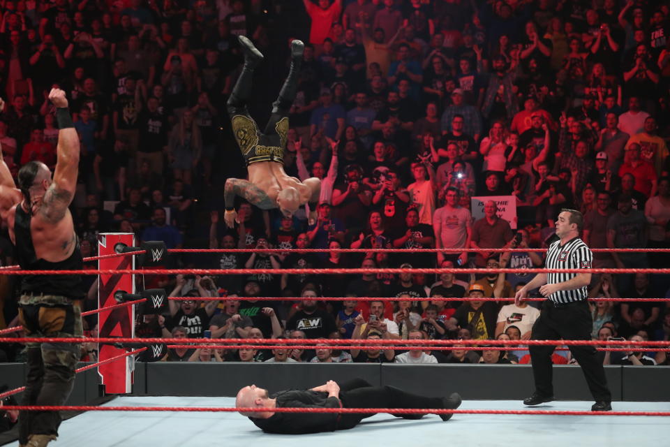 WWE star Ricochet performs during an episode of "Monday Night Raw." (Photo courtesy of WWE)