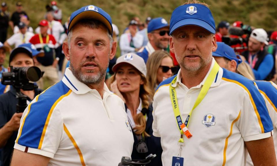 The veterans Lee Westwood (left) and Ian Poulter could be phased out for the 2023 Ryder Cup in Rome.