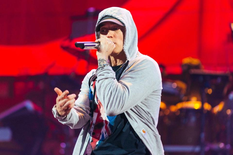 An AI generated video featuring Eminem’s vocals was removed from YouTube following a copyright request from his label (Jeremy Deputat/PA) (PA Media)