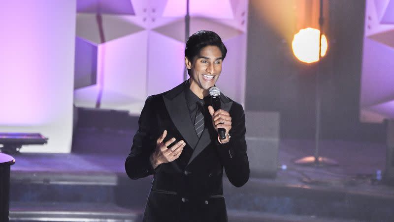 Michael Maliakel performs at the 52nd annual Songwriters Hall of Fame induction and awards ceremony at the New York Marriott Marquis Hotel on Thursday, June 15, 2023, in New York.