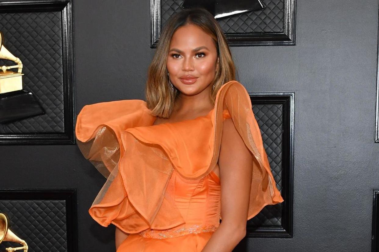 Chrissy Teigen at the Grammys on 26 January 2020: Amy Sussman/Getty Images
