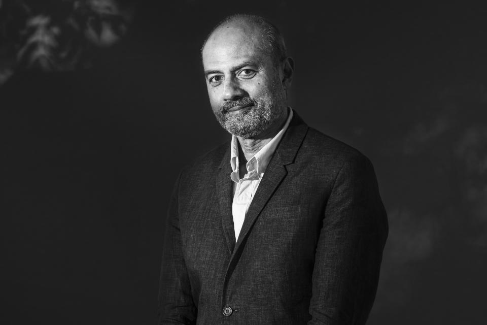 EDINBURGH, SCOTLAND - AUGUST 25: [EDITORS NOTE: this picture has been converted in black and white] British newsreader, journalist and television news presenter George Alagiah attends a photo call during Edinburgh International Book Festival 2019 on August 25, 2019 in Edinburgh, Scotland. (Photo by Simone Padovani/Awakening/Getty Images)