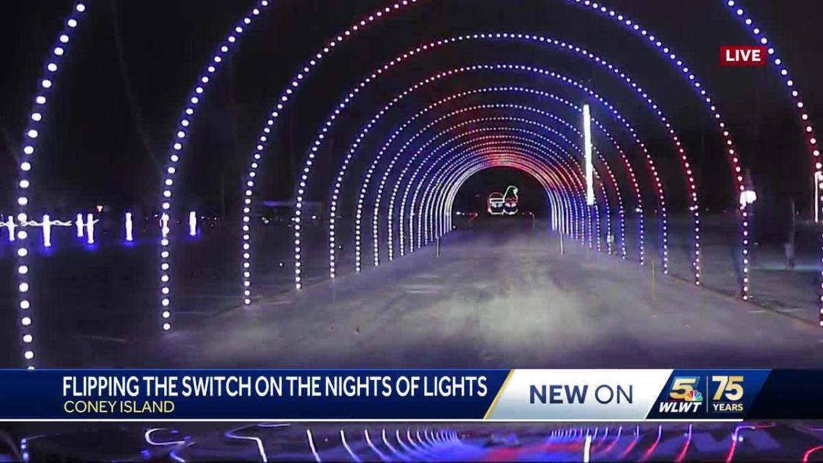 LOOK Drivethru the dazzling holiday light show at Coney Island Nights