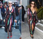 <p>Und noch mal Sex-Appeal vs. Avantgarde: Kat Graham holte aus diesem Dress von Attico auch noch das letzte Quäntchen nackte Haut heraus, Katy Perry dagegen stylte den Look mithilfe ungewöhnlicher Accessoires auf nerdy. Vergleich? Unmöglich! (Bilder: ddp) </p>