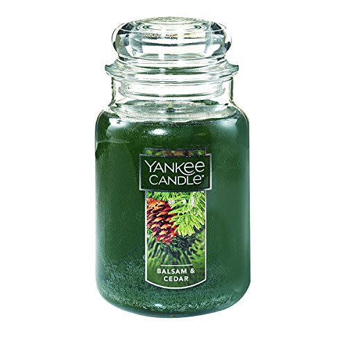 6) Balsam & Cedar Large Jar Candle