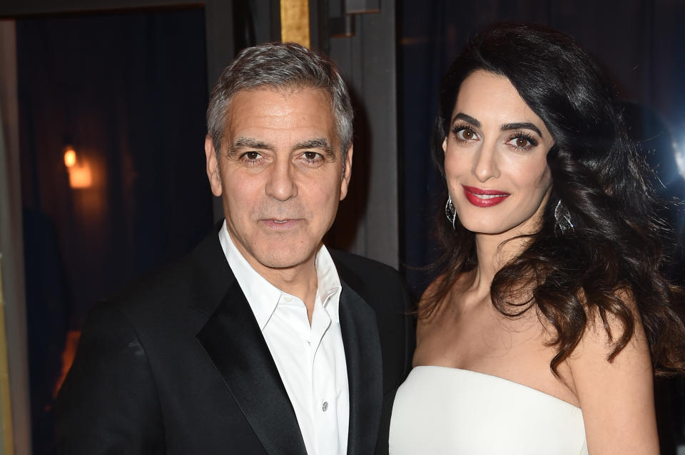 George Clooney and Amal Clooney pictured before the twins were born.&nbsp; (Photo: Stephane Cardinale - Corbis via Getty Images)